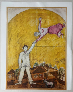Chagall, hand signed print, The Promenade