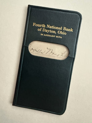 Orville Wrights Dayton Ohio Deposit Account Book