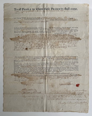 Revolutionary War Era Massachusetts Bay Deed