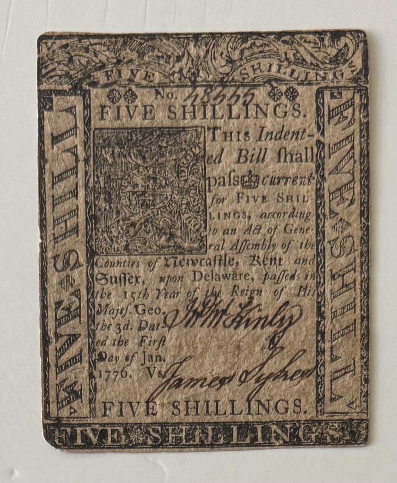 1776 Colonial Currency Delaware 