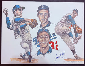 Sandy Koufax Signed Lithograph