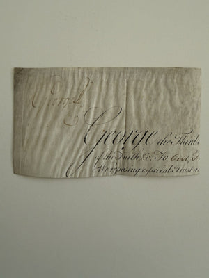 George The Third Snipped Signature