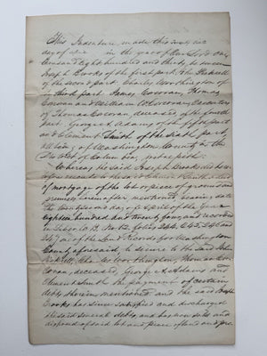1830 Georgetown DC Deed Signed Corcoran Washington County Land Document
