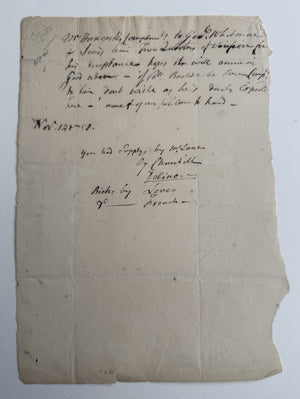 1758 John Hancock ALS To Governor Whitmore, French & Indian War
