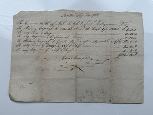 Revolutionary War Express Rider Expense
