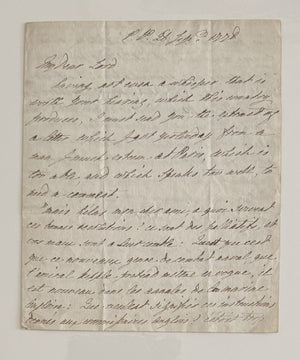 Revolutionary Era Military Letter Mentioning Howe