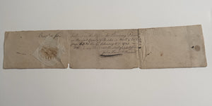 1783 Bucks County Pennsylvania Recording Endorsement W/ Embossed Seal