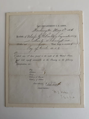 1864 Civil War Pay Order