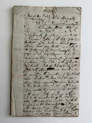 1808 New York Chancery Court  Document Re: Aaron Burr