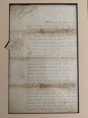 Autograph Document Signed (“George R”), March 25, 1804