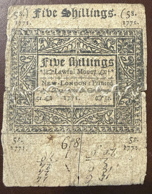 1771 Colony Of Connecticut Colonial Currency