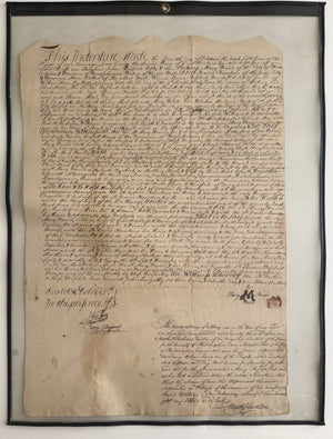 1751 Colonial Philadelphia Land Indenture Referencing William Penn