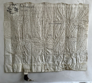 1666 Charles II Vellum Land Indenture – Great Fire of London Year – Original Pendant Seal