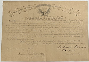 Civil War Promotion Certificate