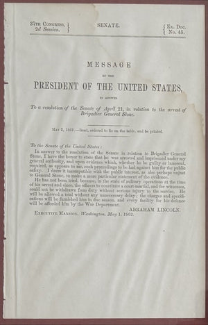 Executive Order 45 From Abraham Lincoln May 1, 1862