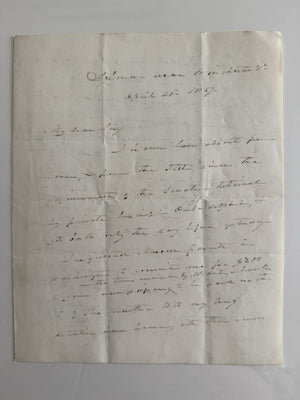“Pre–Civil War political letter by architect of Fugitive Slave Act”