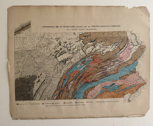 1872 Pennsylvania Atlas Maps Lot – Walling & Gray – Geological, Climate, Flora