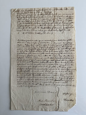 1781 Revolutionary War Tax Warrant