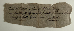 1791 Early American Manuscript Receipt Federal Period