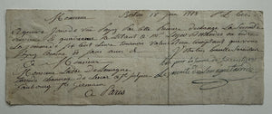 1778 Boston French Letter Revolutionary War Era Commercial Manuscript