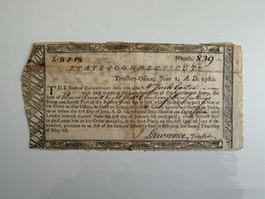 Connecticut Continental Currency Carter