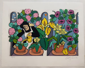 Watering Flowers, by Elke Sommer, 245/375