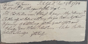 1783–1786 Archive of Three Revolutionary War Manuscripts Relating to Major Benjamin Tallmadge, George Washington's Intelligence Chief