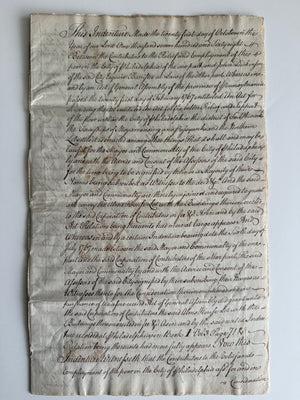 Revolutionary War Era 1778 John Dickinson Philadelphia Land Deed – Official Exemplification – Penman of the Revolution – Embossed Recorder's Seal