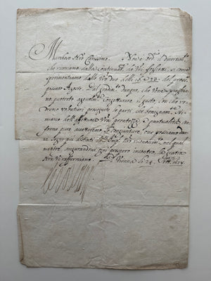1678 Vienna Diplomatic Letter Signed – Italian Manuscript from the Habsburg Court – Original Wax Seal – September 24, 1678