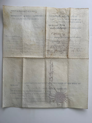1847 Virginia Land Grant Signed by Governor William "Extra Billy" Smith – Augusta County – Original Commonwealth Seal