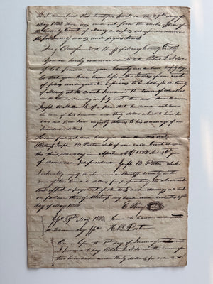 Rare 1802 Tennessee Court Manuscript – Joseph H. Miller v. Robert J. Nelson – Montgomery County Court of Pleas & Quarter Sessions – Complete 7-Page Case File