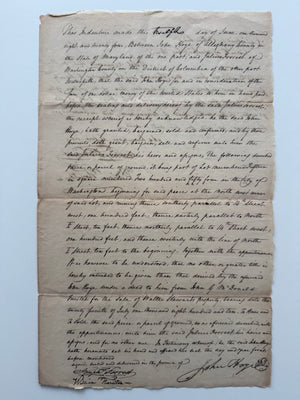 1824 Washington City Deed Signed Before Dr. William Thornton – Architect of the U.S. Capitol – District of Columbia Land Transfer