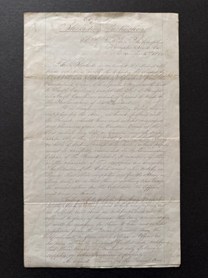 1862 Civil War Union Naval Blockading Instructions—North Carolina Sounds